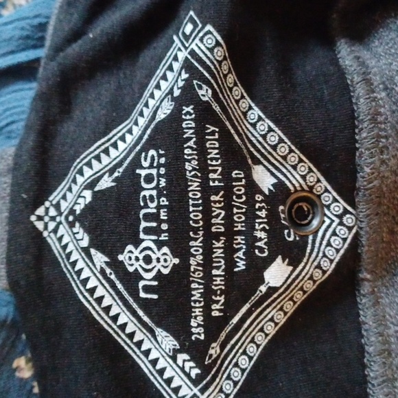 Nomads HempWear Mini Skirt, ruffle, distressed, gray, sz S - Picture 5 of 5